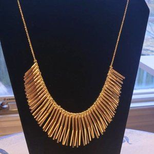 Fringe Gold Tone Necklace